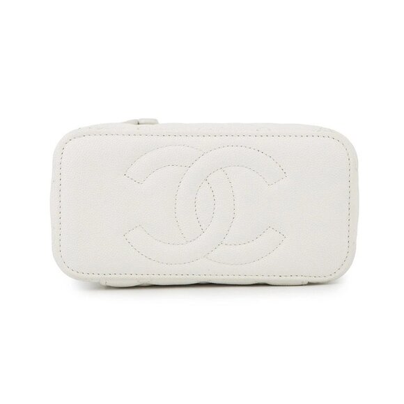 CHANEL Vanity ChainShoulder Bag Calfskin White - Picture 4 of 16